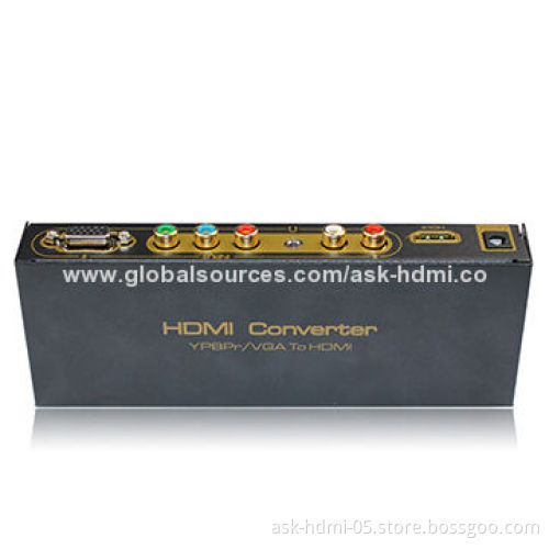 VGA + YPbPr/RGB to HDMI Converter with Upscaler to 1080P